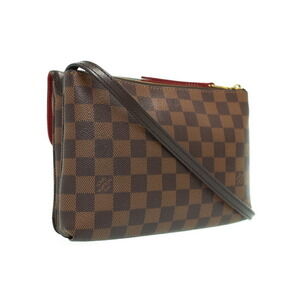 Louis Vuitton Damier Ebene Bag Twice Shoulder Brown